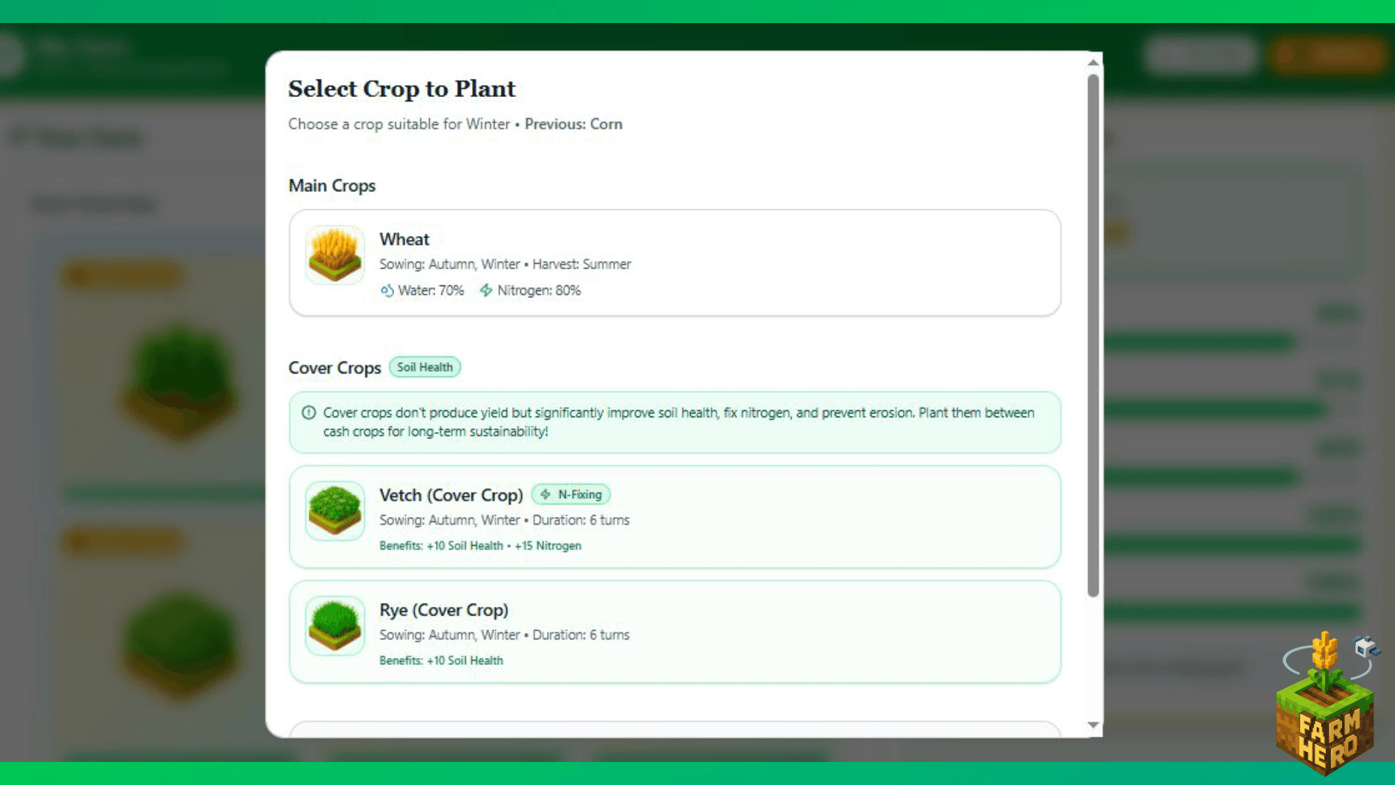 Selección de prácticas agrícolas